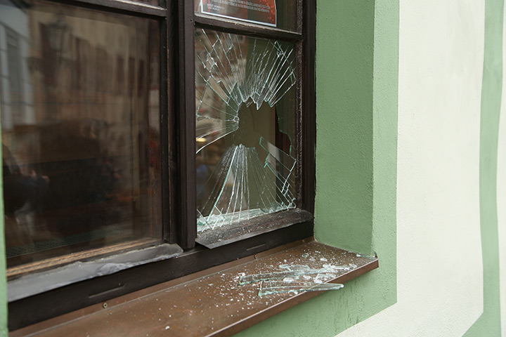 A2B Glass are able to board up broken windows while they are being repaired in Blackheath West Midlands.